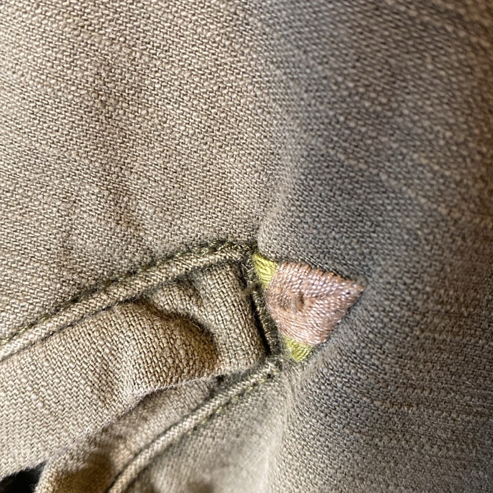 Free People Oversized Army Green Rugged Army Military Jacket Hoodie - Picture 9 of 11